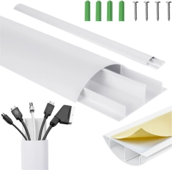 Baltas aliumininis kabelių maskavimo profilis