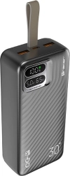 Tracer Blaze 30000 mAh 65 W Power Bank, Black