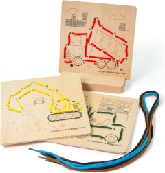 Vėrimas pagal skaičius – statybinė technika BIGJIGS TOYS