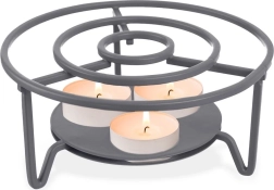 Pilkas metalinis arbatinuko šildytuvas 16,5 cm