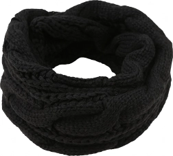 Women’s neck warmer tube black – cozy winter scarf without ends
