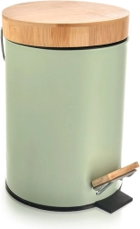 Metalinis pedalinis šiukšlių kibiras GREENISH 3 l, žalias