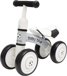 Vaikiškas balansinis dviratukas Baby Mix Baby Bike futbolo juodai baltas