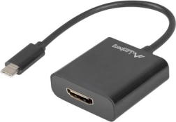 USB‑C to HDMI Adapter, 15 cm, Black