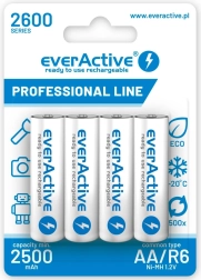 Rechargeable AA R6 Batteries 2600 mAh – set of 4 pcs