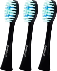 TOOTHIE X1 garsinio dantų šepetėlio keičiamos galvutės, juodos, 3 vnt.