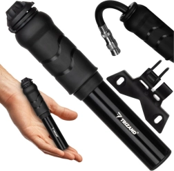 Rankinis dviračio siurbliukas TRIZAND su rėmo laikikliu, kompaktiškas aliumininis, 7 bar