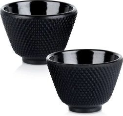Ketaus arbatos puodeliai su emaliuotu vidumi CAST LINE 60 ml, 2 vnt.