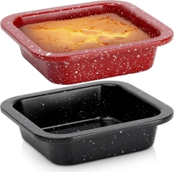 Set of Granite Square Baking Pans 12 × 12 cm, 2 pcs