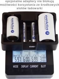 Išmanusis įkroviklis EVERACTIVE NC-3000 AA/AAA su C/D palaikymu (su adapteriu)