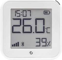 Išmanusis temperatūros ir drėgmės jutiklis Shelly H&T Gen3 baltas