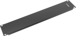 Aklės panelis 19'' rack spintai 2U, juodas