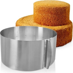 Reguliuojamas nerūdijančio plieno tortų žiedas 16–30 cm