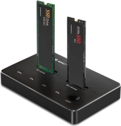 SSD M.2 dokavimo stotis | NVMe | SATA | USB‑C | Dviguba 2 x 2TB