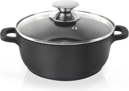 Granite pot with glass lid GRANDE 16 cm, 1.4 l