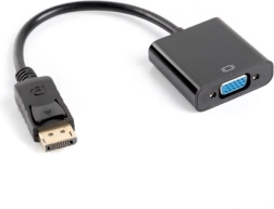 DisplayPort į VGA 15 pin adapteris, m į f, 10 cm, juodas
