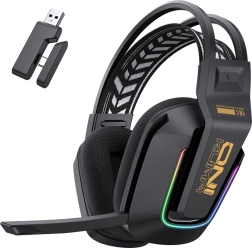 Belaidės žaidimų ausinės Onikuma GT828 su RGB ir 2,4 GHz/Bluetooth