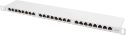 Patch Panel 24 Ports 0.5U, Category 6, Gray, Shielded