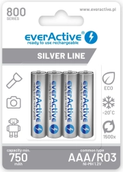 Įkraunamos AAA baterijos 800 mAh – 4 vnt.