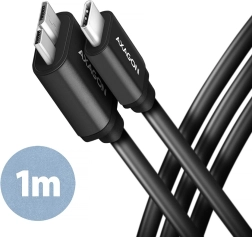Micro-B USB į USB-C 3.2 Gen 1 kabelis 1 m 3 A ALU PVC