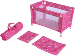 Kelioninė lėlių lovytė su krepšiu