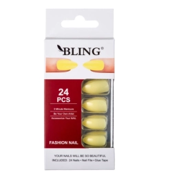 Dirbtiniai nagai Tipsy BLING Fashion Nail – geltoni