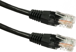 RJ45 UTP Cat 5e 5 m tinklo (patch) kabelis, juodas