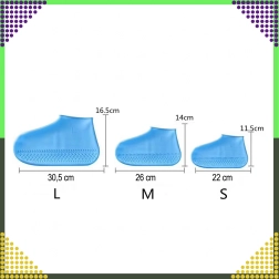 Vandeniui atsparūs silikoniniai batų užvalkalai nuo lietaus, neslystantys – dydis M