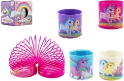 Plastinė spiralė su vienaragiais, skersmuo 6,5 cm