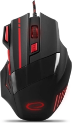 Wired gaming mouse Esperanza with adjustable DPI (red)