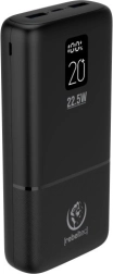 Nešiojamoji baterija Rebeltec P20 su LCD, 20000 mAh, PD 22,5 W