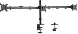 Adjustable Desk Mount for Three Monitors 17-27 inches, up to 7 kg