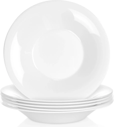 Giliai opalinio stiklo lėkštės 21,5 cm, 400 ml, 6 vnt.