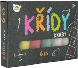 Spalvotos kreidos šaligatviui dėžutėje