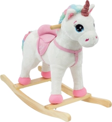 Rocking plush unicorn with sound effects