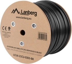 Outdoor UTP Cat6 CU network cable 305 m – black