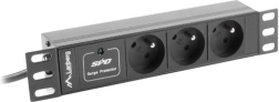 Rack PDU maitinimo juosta 10" 1U, 3x FR lizdas, 2 m, 16 A, 230 V, juoda