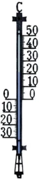 Lauko sieninis termometras 50 cm, juodas