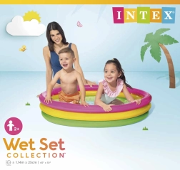 Intex vaikiškas pripučiamas baseinėlis 147 × 33 cm su trimis žiedais