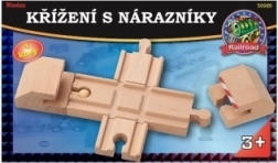 Maxim kryžminiai bėgiai ir buferiai medinei traukinių trasai