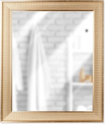 Aukso spalvos sieninis veidrodis, stačiakampis 49,5 × 59,5 cm