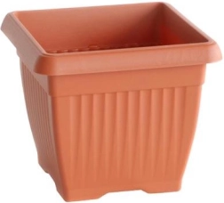 Square flower pot 15 × 15 cm, height 13 cm