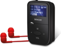 SENCOR MP3 player 8 GB with microSD, FM radio and clip