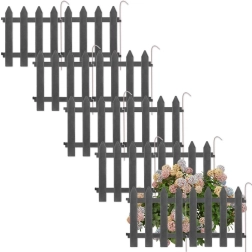 Garden decorative graphite edging panel 30 × 30 cm, set of 10