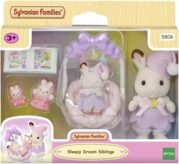Sylvanian Families miegantys broliukai ir sesutės – šokoladiniai triušiukai