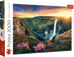 2000 dalių dėlionė „Haifoss“ krioklys, Islandija