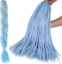 Sintetinės kasos – plaukų priauginimai – Mėlyna