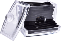 Elegantiškas skaidrus kosmetinių krapštukų dozatorius iš akrilo