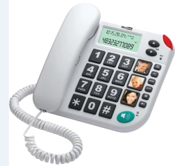 Laidinis telefonas MaxCom KXT 480 BB baltas