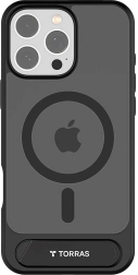 TORRAS Pstand dėklas, skirtas iPhone 16 Pro, juodas